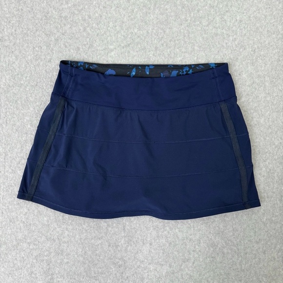 lululemon athletica Dresses & Skirts - Lululemon Skirt Skort Tennis Pickleball Running Golf Blue Size 6 Active Preppy